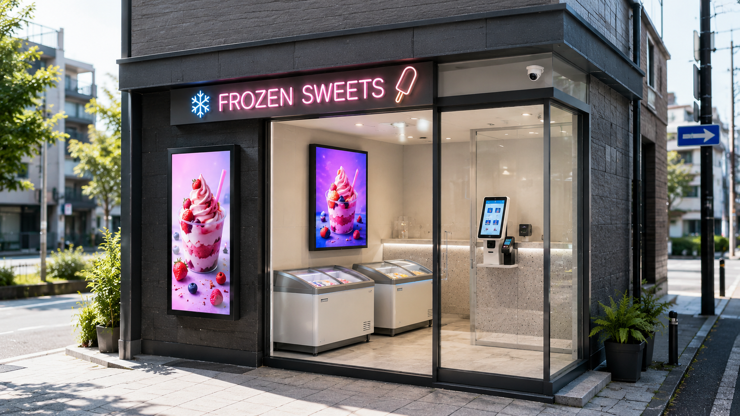 無人店舗の売上アップと防犯に!デジタルサイネージの活用方法と導入のポイント